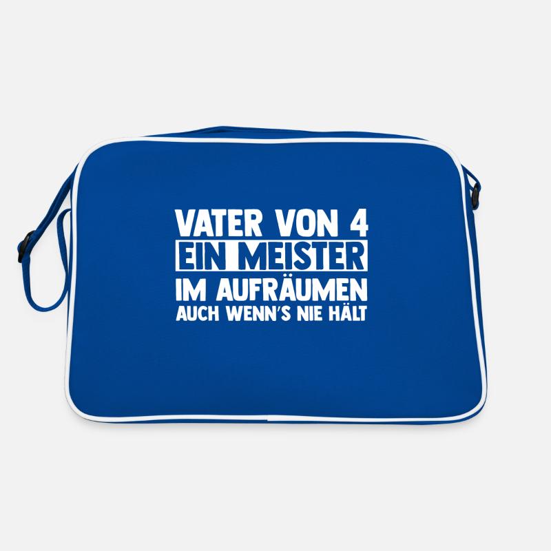 Papa Von 4 Kindern Retro Tasche
