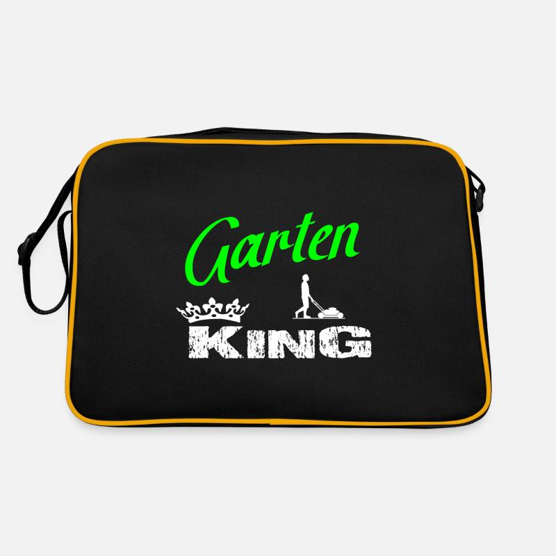 Garten - Retro Tasche - Schwarz/Gold