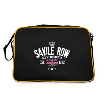 Savile Row Stadt Westminster - Retro Tasche - Schwarz/Gold - Hinten