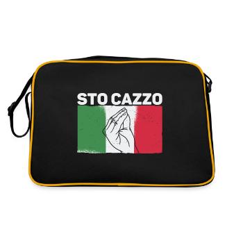 Italien Drôle de phrases de Sto Cazzo Citations - Sac Retro - noir/or - Dos