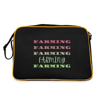 Landwirtschaft - Retro Tasche - Schwarz/Gold - Hinten