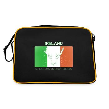 FAUNE ET DE LA FLORE D’IRLANDE Drapeau de l’Irlande - Sac Retro - noir/or - Dos