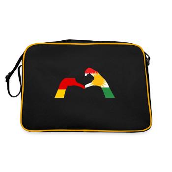 Kurds Germany Kurdistan - Retro Bag - black/gold - Back