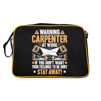 Carpenter Carpenter Carpentry Carpenter - Retro Bag - black/gold - Back