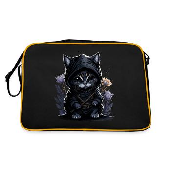 Sentez-vous épique avec le chat ninja - Sac Retro - noir/or - Dos