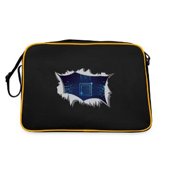 GEEK - PRINTED CIRCUIT - Retro Bag - black/gold - Back
