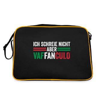 Italien Italiener Vaffanculo - Retro Tasche - Schwarz/Gold - Hinten