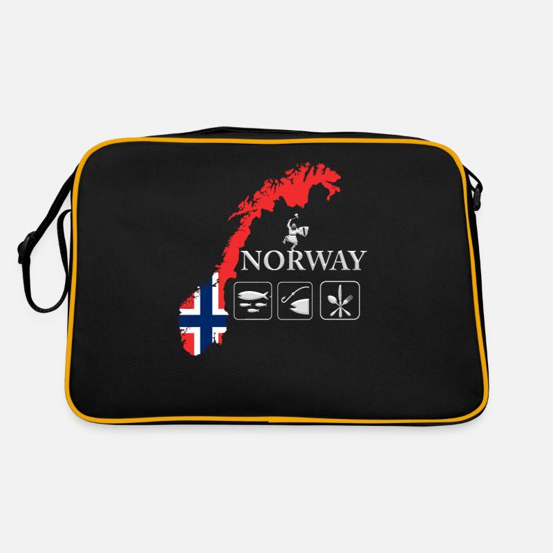 Voyages de pêche Norvège Pêche Vikings Idée de pêche Sac Retro