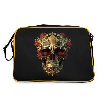 Crâne 07 - Sac Retro - noir/or - Dos