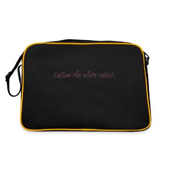 Follow the white rabbit programming cadeau - Sac Retro - noir/or - Dos