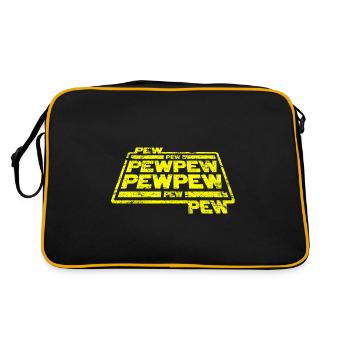 Pew Pew Pew - Retro Bag - black/gold - Back