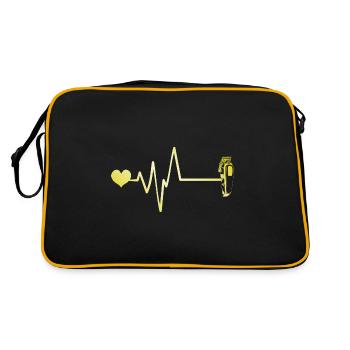 Rasage Pulse Coeur Amour - Sac Retro - noir/or - Dos