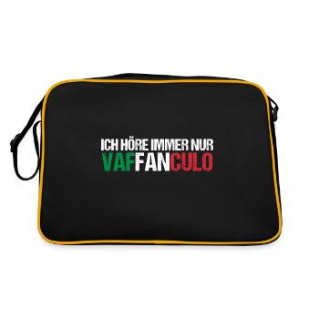 Italien Italiener Vaffanculo - Retro Tasche - Schwarz/Gold - Hinten
