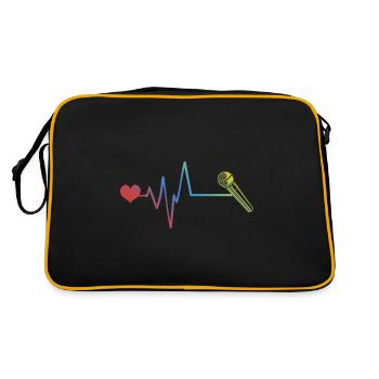 Microphone Pulse Heartbeat - Retro Bag - black/gold - Back