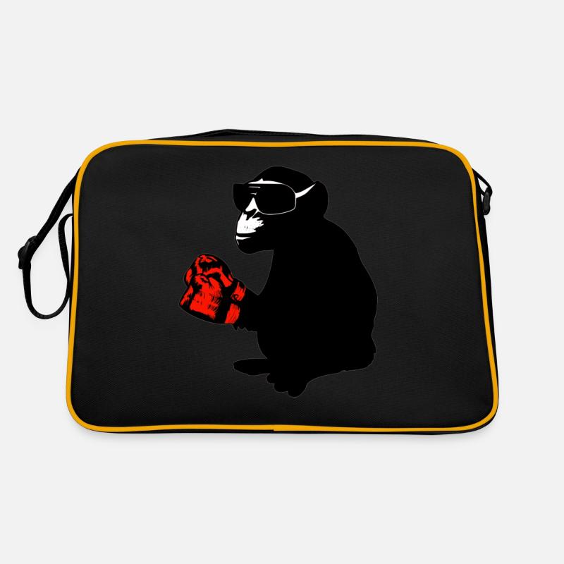 boxer monkey Retro Tasche