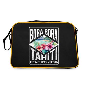 Bora Bora Tahiti French Polynesia 1 - Sac Retro - noir/or - Dos