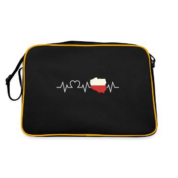 Polonais Heartbeat Pologne - Sac Retro - noir/or - Dos
