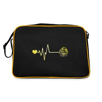 Muffin Pulse Heart Love - Retro Bag - black/gold - Back