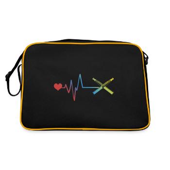 Battement de cœur de pouls de l’e-cigarette - Sac Retro - noir/or - Dos