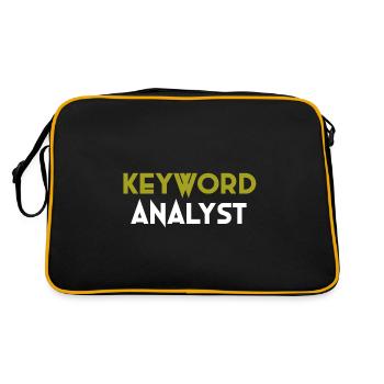 Keyword Analyst Spezial - Retro Tasche - Schwarz/Gold - Hinten