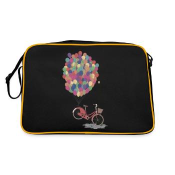 Love to Ride my Bike with Balloons - Sac Retro - noir/or - Dos