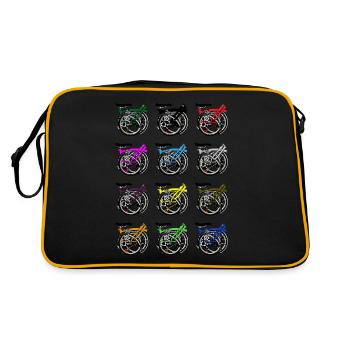 Brompton Bicycle Folded - Retro Bag - black/gold - Back