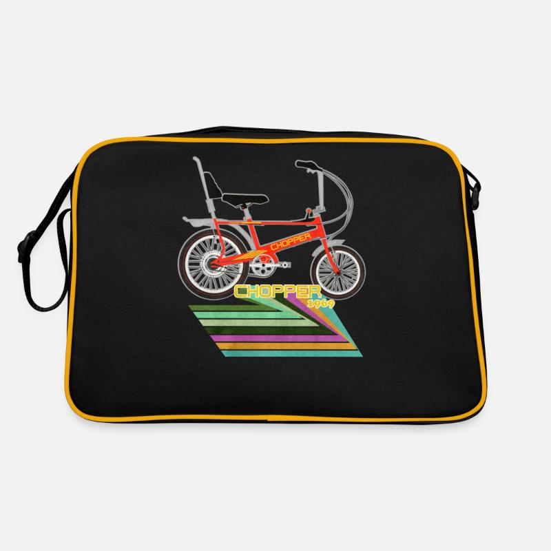 Chopper Bicycle - Retro Bag - black/gold