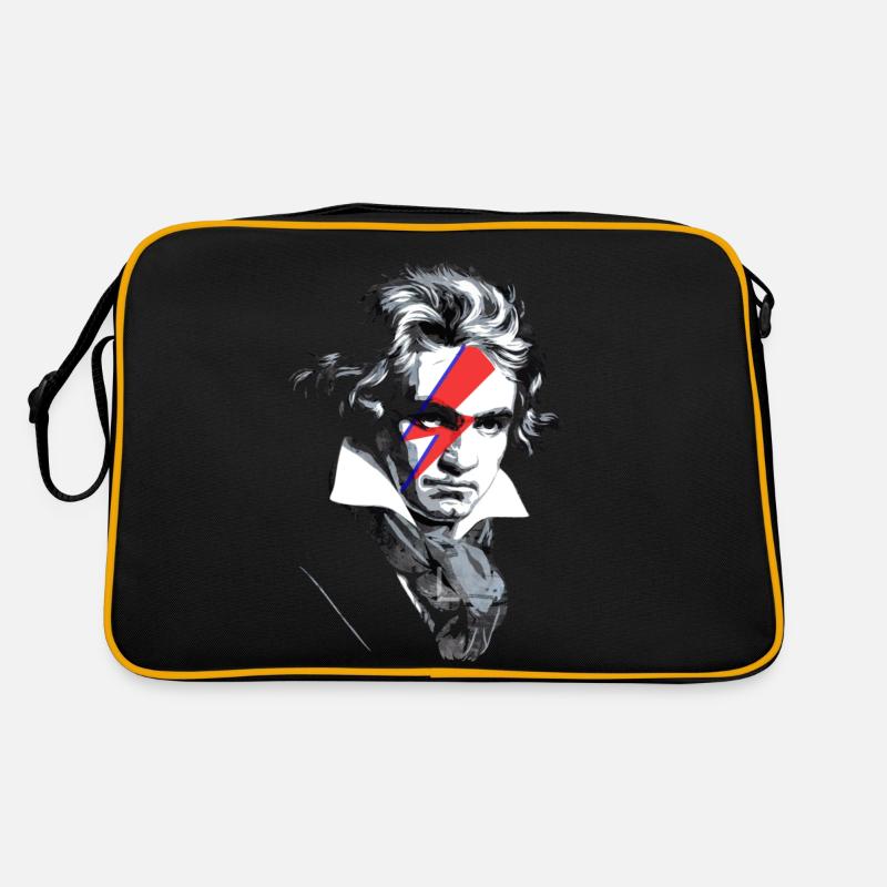 Beethoven Super star - Retro Tasche - Schwarz/Gold