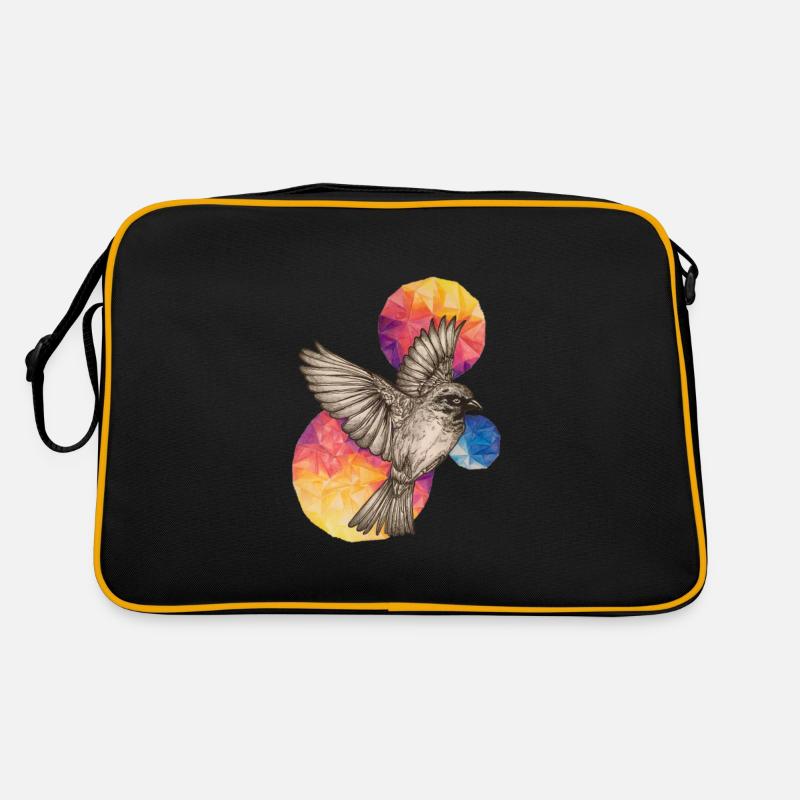 Free Bird - Retro Tasche - Schwarz/Gold