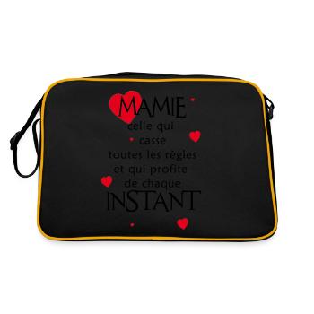 mamie profite de chauqe - Sac Retro - noir/or - Dos