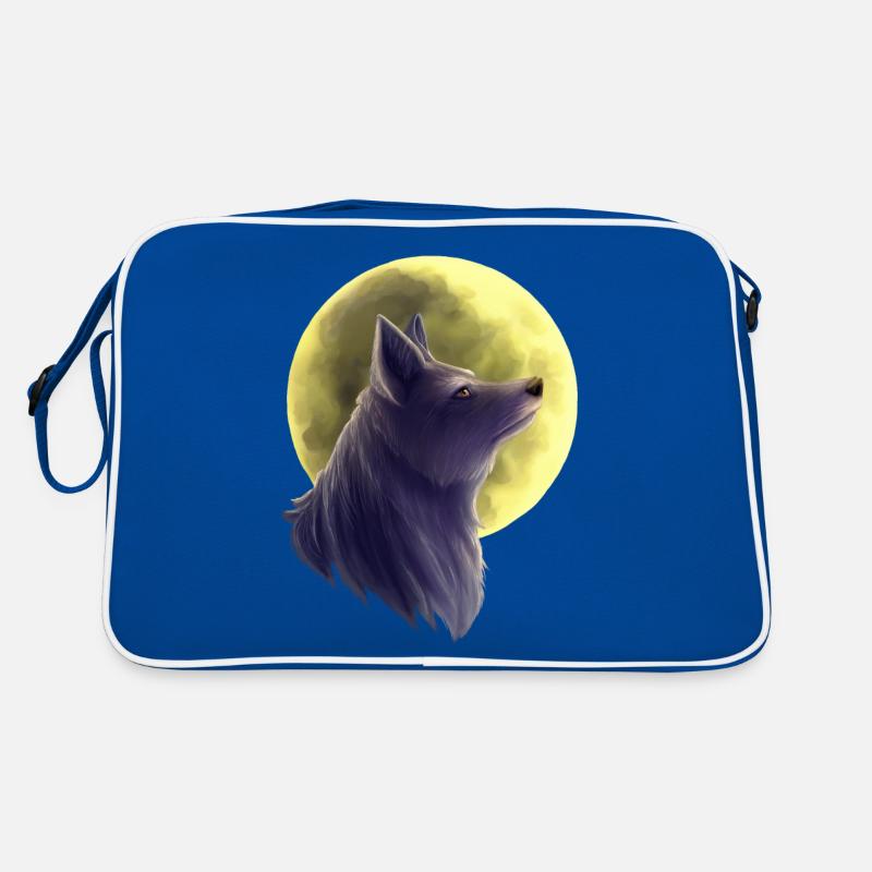 Wolf Gemälde Retro Tasche