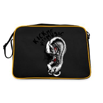 Kick me avec de la musique - Sac Retro - noir/or - Dos
