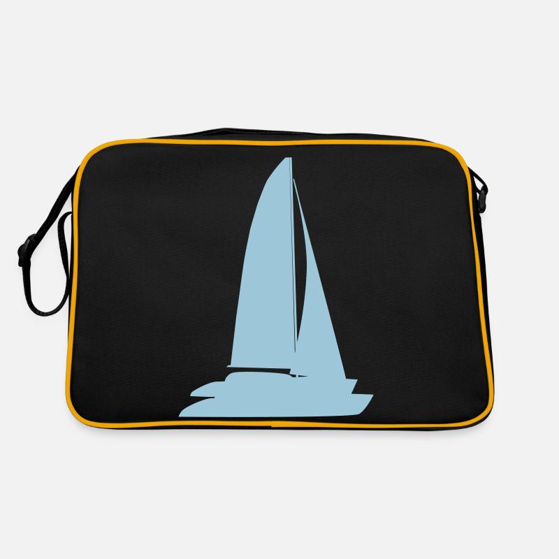 blaues Boot Retro Tasche