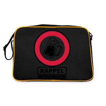 verre fois panneau interdiction rappe humour alcoo - Sac Retro - noir/or - Dos