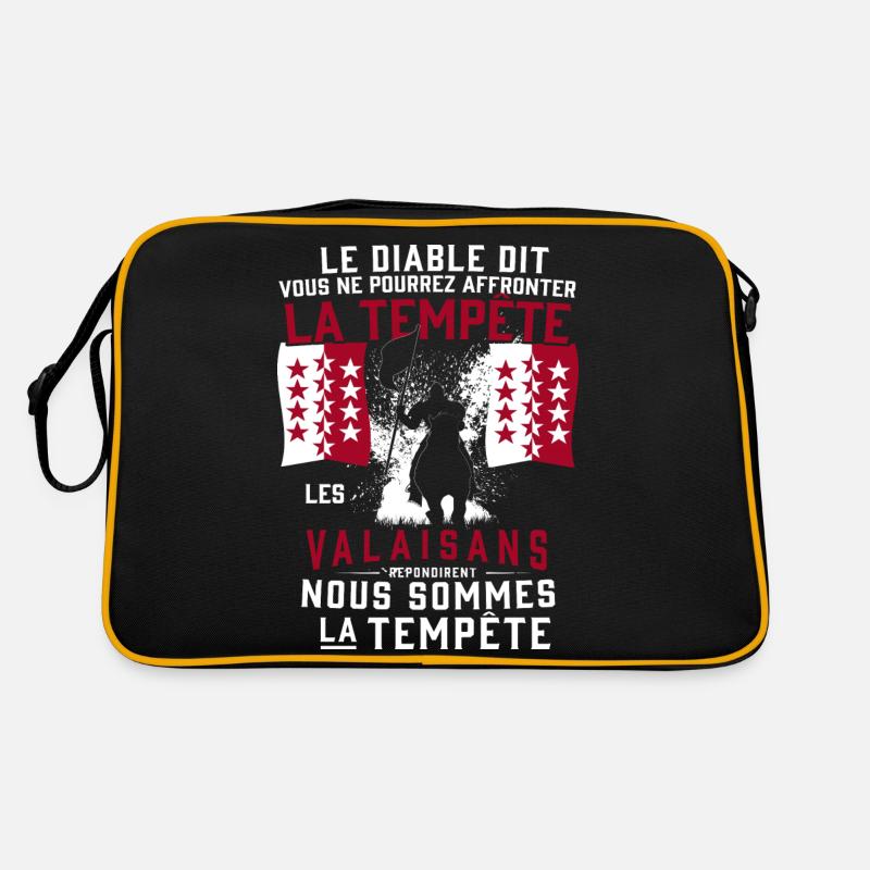 Tempête Valaisans - Sac Retro - noir/or