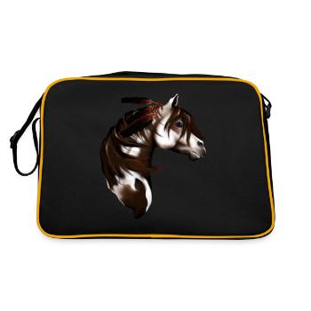 Feathered Paint Horse - Retro Bag - black/gold - Back