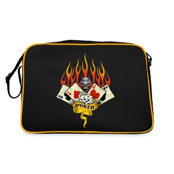 poker team design 2 - Sac Retro - noir/or - Dos