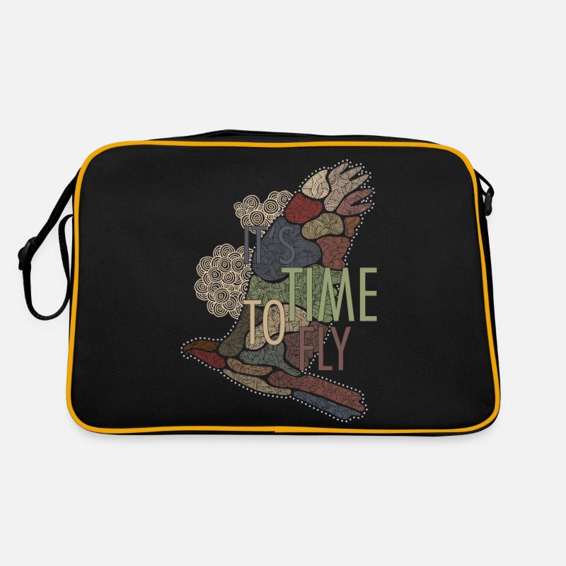 It's Time to Fly... - Retro Bag - black/gold