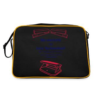 Office technology is not a crime! - Retro Bag - black/gold - Back