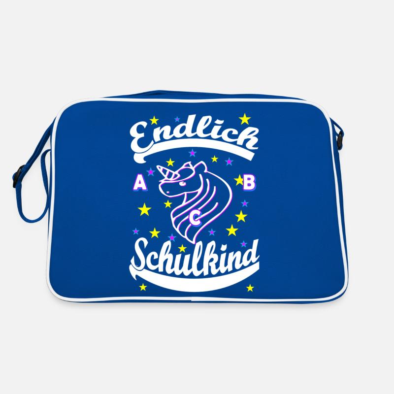 Endlich Schulkind Einschulung Retro Tasche