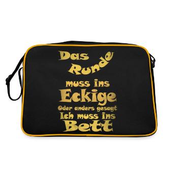 Round into the square - Retro Bag - black/gold - Back