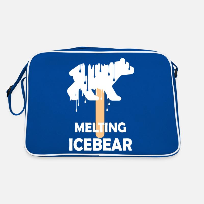 Schmelzender Eisbär Retro Tasche