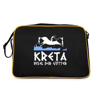 Crète île des dieux de la Grèce Cadeau - Sac Retro - noir/or - Dos