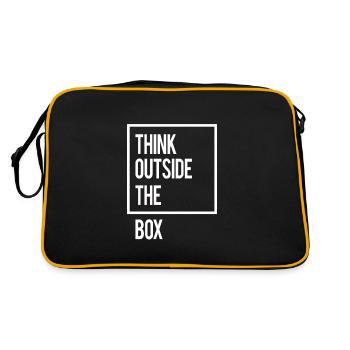 think outside the box motivation sprüche - Sac Retro - noir/or - Dos
