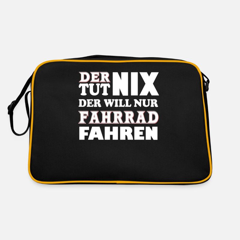 Der tut nix - Retro Tasche - Schwarz/Gold