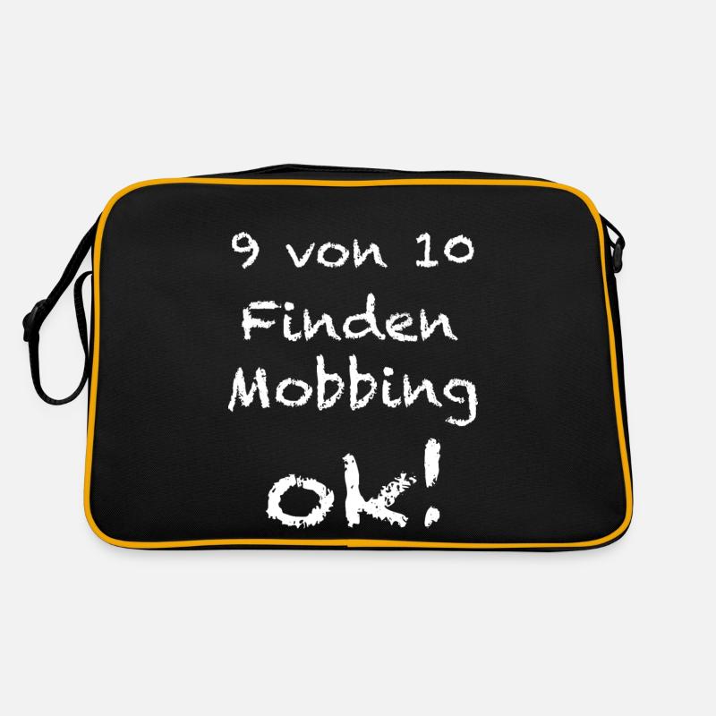 Mobbing - Retro Tasche - Schwarz/Gold