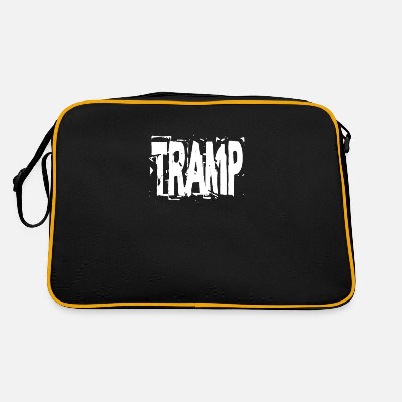 Tramp - Retro Tasche - Schwarz/Gold