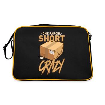 One Parcel Short Of Crazy - Retro Bag - black/gold - Back