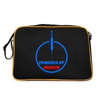 Diabetes Insulin Saying - Retro Bag - black/gold - Back