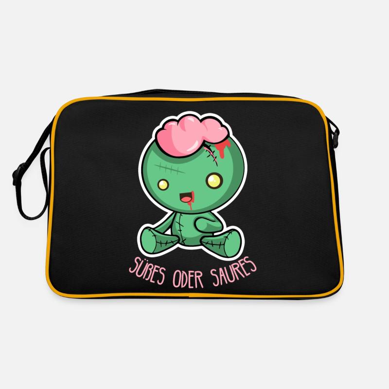 Gruselige Halloween Puppe - Süßes oder Saures Retro Tasche